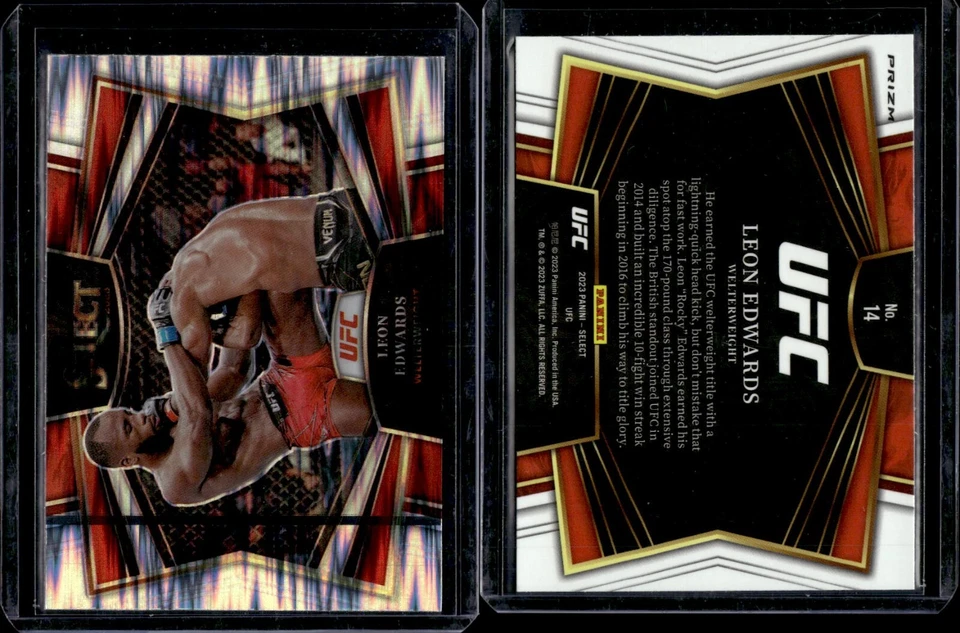 2023 Panini Select UFC Flash Prizm #14 Leon Edwards - Image 1 of 1