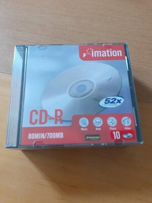 x10 Imation Blank CD-R Discs Top 80 Min 700 MB 52x Speed New & Sealed - Image 1 of 4