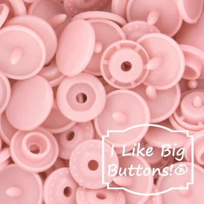 KAM Plastic Snaps: G87 Light Pink-Size 20/T5-No Sew Snap Buttons Sewing Crafts - Image 1 of 4
