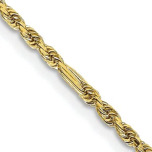14K Yellow Gold 2mm Milano Rope Chain Jewelry 24" - Picture 1 of 5