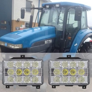 12V 24V LED Grille Headlight For New Holland 8670A,8770A,8870A,8970A Tractors x2 - Picture 1 of 17