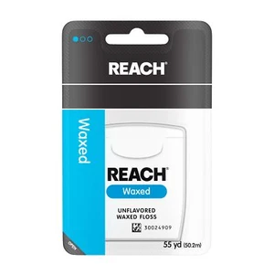 Reach Waxed Dental Floss Plaque Remover Oral Care Unflavored 55 Yard 1ct 12 Pack - Picture 1 of 2