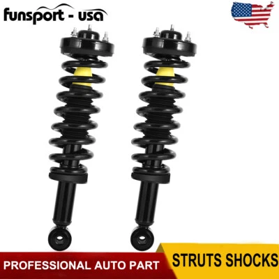 Pair Front Struts Shock Springs For 2007- 2013 Ford Expedition Lincoln Navigator - Image 1 of 4