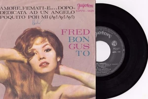 FRED BONGUSTO AMORE FERMATI RARE UNIQUE LABEL 1964 RECORD YUGOSLAVIA 7" PS EP - Bild 1 von 2