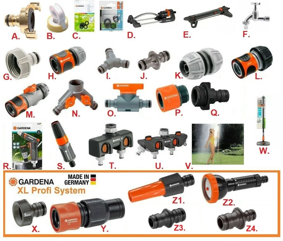 Gardena Regler Adapter Kupplung Wasserstop Sprenger Brause Spritze Verteiler - Bild 1 von 1