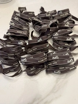Auténtica cinta de embalaje marrón Hermes, 67-68 pulgadas de largo para envolver regalos artesanales Foto 1 de 4