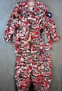 Traje Camuflado Para Hombres Santa Digi Hecho a Medida Chaqueta Pantalones Sombrero Conjunto de Tirantes - Imagen 1 de 24