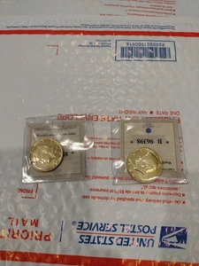 Medio dólar Kennedy 1967, 1968, 40 % plata con baño de oro, incluye certificado de autenticidad - Imagen 1 de 9
