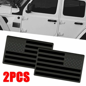 2Pcs Metal USA Flag Sticker Car Truck American Decal Body Emblem Accessories - Bild 1 von 9