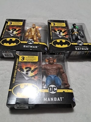 DC Caped Crusader 1ª Edición: MANBAT & 2 BATMAN 4" Figuras Accesorios Misteriosos Foto 1 de 4