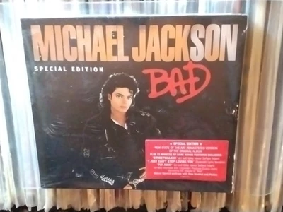 MICHAEL JACKSON BAD CD Special Edition USA HYPE STICKER BLK COVER SEALED R&B POP - Image 1 of 4