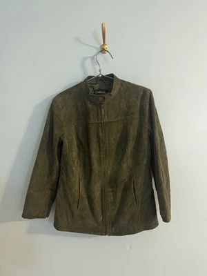 Chadwick’s Chaqueta 100% Gamuza Cuero Verde Talla 2P Foto 1 de 4