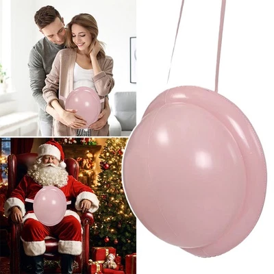 Vientre inflable artificial falso vientre embarazada disfraces de Navidad accesorios para disfraces Foto 1 de 4