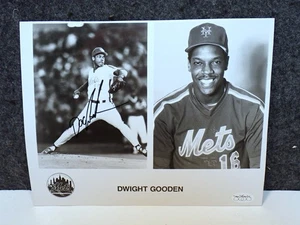 Foto autografa firmata 8x10 DWIGHT GOODEN NEW YORK METS JSA COA - Foto 1 di 3