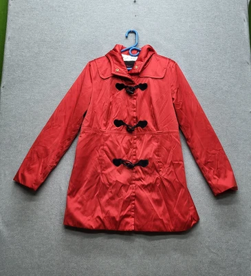 Chaqueta Betsey Johnson Mujer L Rojo Palanca Abrigo Forrado Bonita Damas Foto 1 de 4