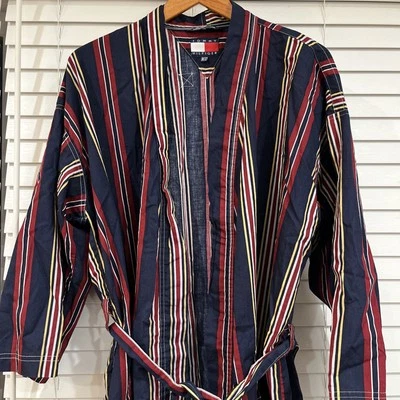 Bata de algodón con puntas Tommy Hilfiger vintage talla única manga larga ligera Foto 1 de 4
