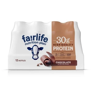 2 Pack-Fairlife Nutrition Plan 30g Protein Shake, Chocolate, 11.5 fl. oz., 12 pk - Picture 1 of 8