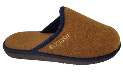 Chinelos femininos de feltro em borracha. Chinelos quentes de feltro com bordado - Imagem 1 de 4