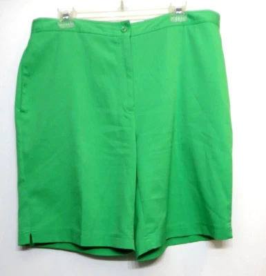 Coral Bay Golf Shorts Womens 16 Green Bright Bermuda Activewear Leisure Shorts - Image 1 of 4