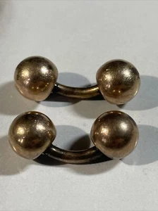 Vintage Gold Tone Cufflinks Men's Jewelry CL-28 - Picture 1 of 4