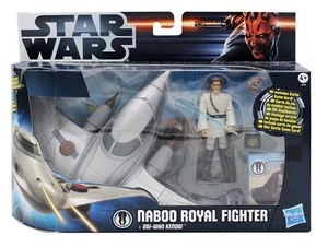 Star Wars Hasbro Naboo Royal Fighter Obi-Wan Kenobi 3" 3/4 Vehicle 37746 Action - Imagen 1 de 7