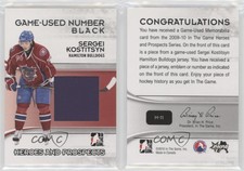 2009 ITG Heroes and Prospects Game-Used Number Black /6 Sergei Kostitsyn #M-11
