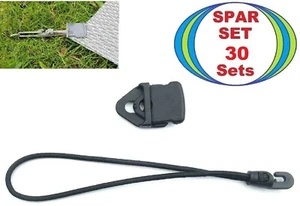 30 Holdon MINI Clip & Spanngummi 25x4 schwarz Klemm Planenclips Spann Klammern - Picture 1 of 15