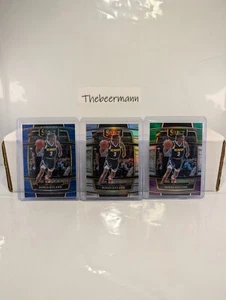 Bones Hyland Lot (3) 2021-22 Select Blue Shimmer/Silver/Tri-Color #79 Denver - Picture 1 of 2