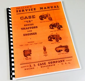 Case Va Series Tractors Engines Vac Vah Vai Vao Vas Vae Service Repair Manual - Picture 1 of 7