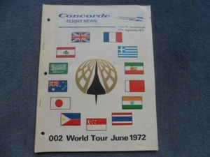 BAC /Aerospatiale Concorde Flight News 002 World Tour Juni 1972 Fotokopie - Bild 1 von 1