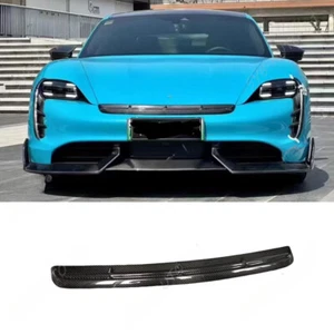 Real Carbon Front Hood Grill Cover Bonnet bumper Trim For Porsche Taycan 19-24 - Picture 1 of 11