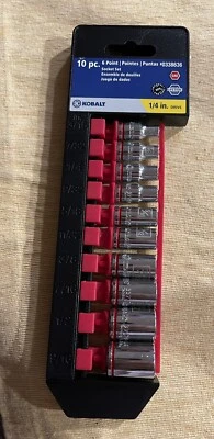 Kobalt 10-Piece Standard 1/4" Drive 6-Point Socket Set 85217 Brand New - Image 1 of 2