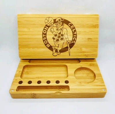 Boston Celtics Láser Grabado Imán Trasero Flip Estilo Bandeja Rodante Regalo de Navidad Foto 1 de 2