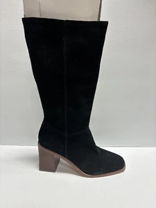 Crown Vintage Women’s Ravvi, Black Suede Tall Boots, Size 8 M - Picture 1 of 6