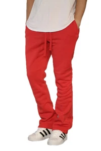 VICTORIOUS MEN'S FLEECE FLARED JOGGER SWEATPANTS (S-3X) *6 COLORS -FL91 - Picture 1 of 12