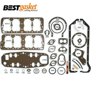 Full Gasket Set FOR Ford Mercury 8BA 8RT 239 Flathead V8 3 3/16" 48-53 Graphite - Foto 1 di 1