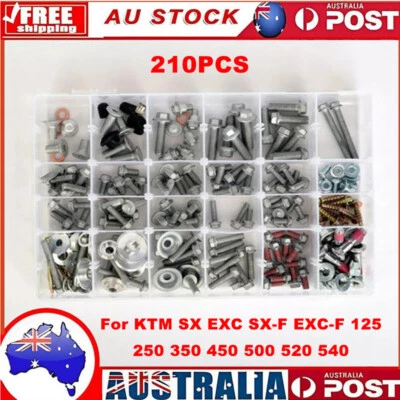 210pcs Bolt Kit For KTM SX EXC SX-F EXC-F 125 250 350 450 500 520 540 03-24 NEW - image 1 of 4