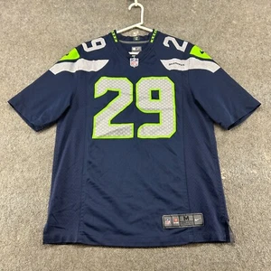 Seattle Seahawks Jersey Mens Medium Blue Earl Thomas III 29 On Field Swoosh Nike - Picture 1 of 11