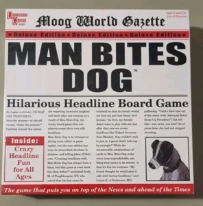 Man Bites Dog Board Game Deluxe Edition - New & Sealed - University Games - Picture 1 of 4