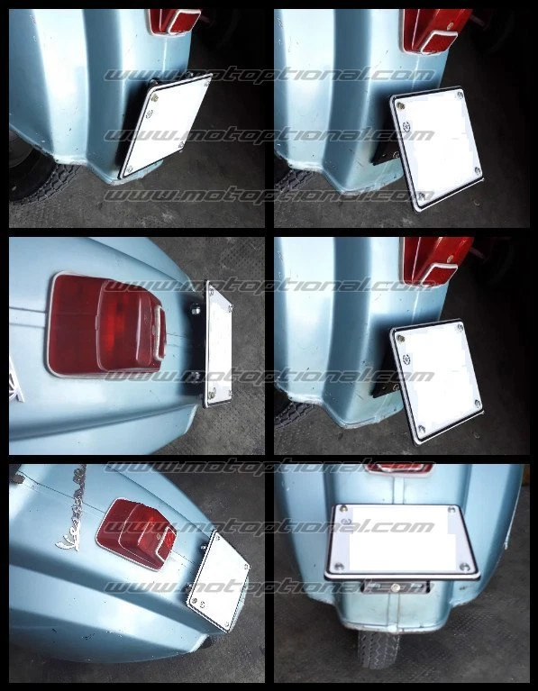 PORTATARGA PER MOTO MOTORINO SCOOTER 50 REGOLABILE UNIVERSALE - Image 1 of 1