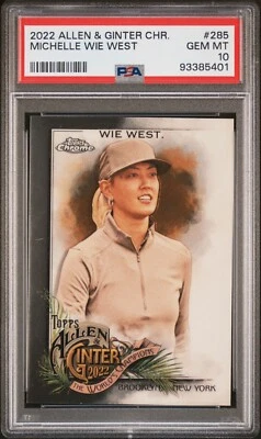 Michelle Wie West - 2022 Allen & Ginter Chrome  PSA 10 - Image 1 of 2