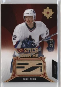 2021-22 UD ULTIMATE COLLECTION STICK WITH ME RELIC DANIEL SEDIN /35 CANUCKS - Picture 1 of 2