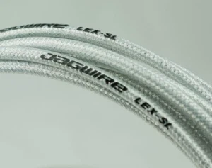 JAGWIRE BRAIDED SILVER SLICK-LUBE HOSE CABLE KIT BRAKE SHIFTER KIT CNC CAPS - Picture 1 of 12