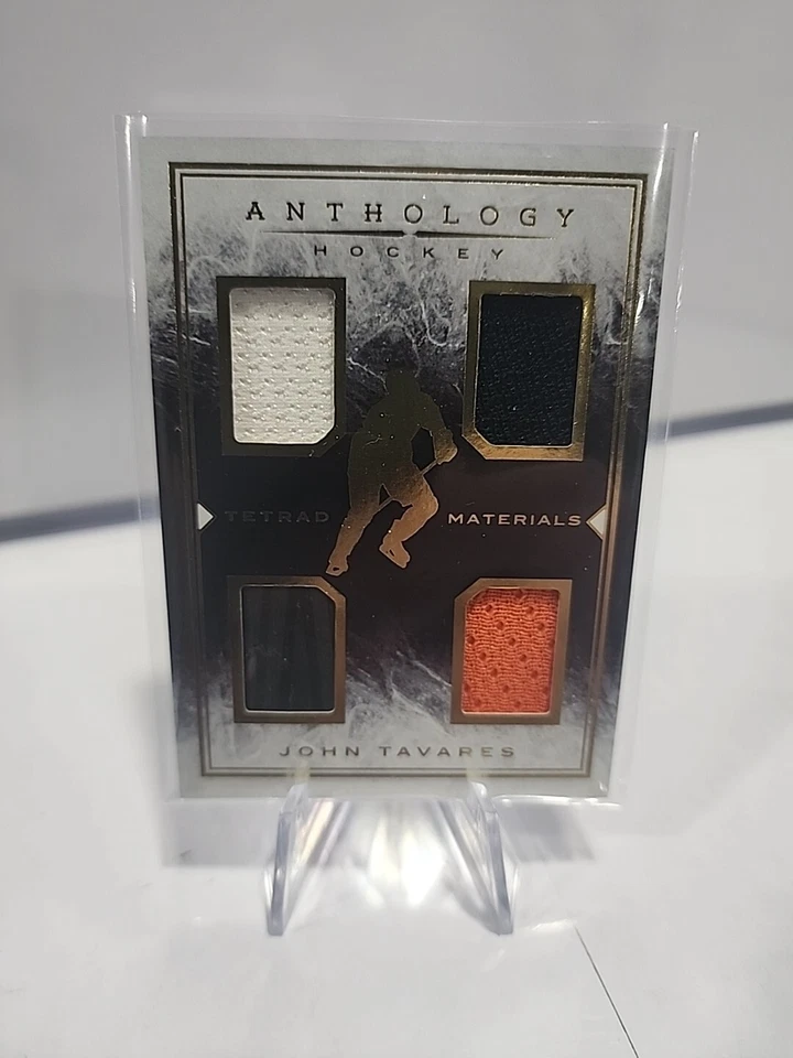 JOHN TAVARES  2014 QUAD TETRAD MATERIALS 77/80  #TM25  Toronto Maple Leafs - Image 1 of 2