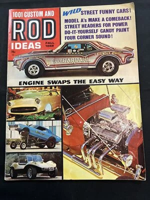1001 Custom and Rod Ideas Magazine - Fall 1968 As picture great condition - Image 1 of 4