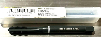 Guhring 5550 Series M8 HSS-E Cobalt M35 Nitride Coated White Ring Machine Tap • 12.75£