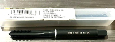 Guhring 5550 series M8 HSS-E Cobalt M35 Nitride Coated White Ring Machine Tap