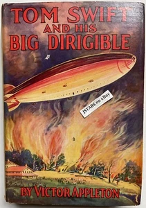 1930 TOM SWIFT AND HIS BIG DIRIGIBLE BOOK DJ FOREST FIRE VICTOR APPLETON VINTAGE - Bild 1 von 6