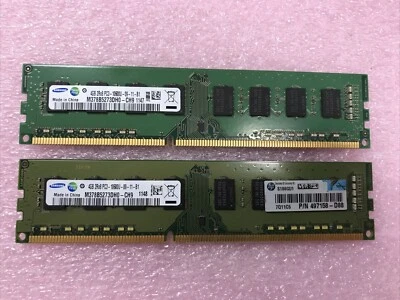 Samsung 8GB Kit 2x4Gb 2Rx8 PD3-10600U-09-11-B1 Desktop Memory M378B5273DH0 - Image 1 of 4