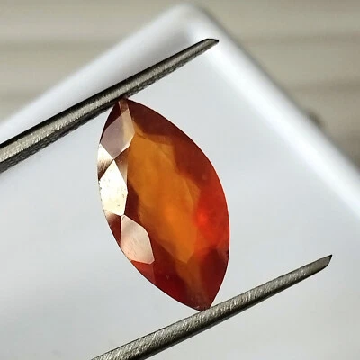 AAA+ Rare Orange Hessonite Garnet Marquise Faceted Natural Gemstone 3.80 Carat - Image 1 of 4